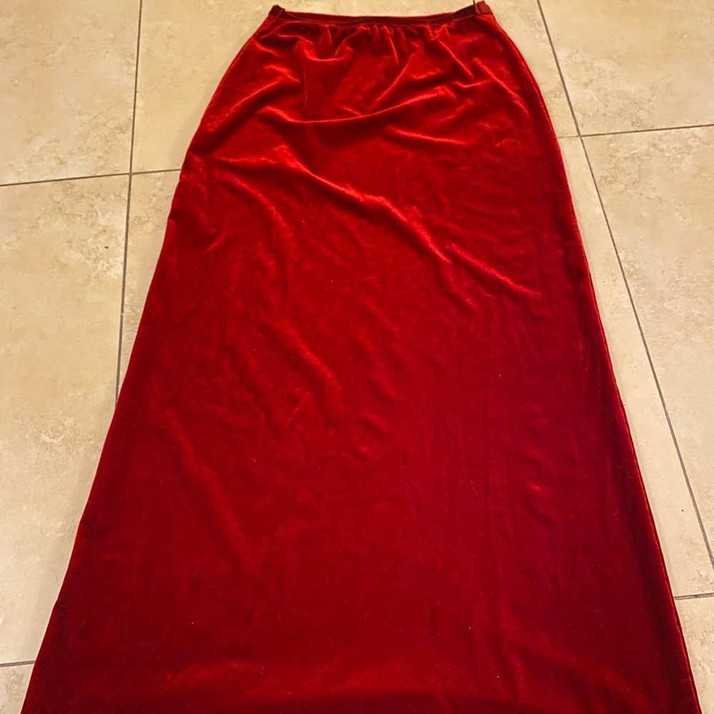 Long Red Maxi Skirt